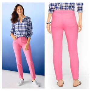 Talbots Flawless Five-Pocket Slim Ankle Pink Jeans 14P